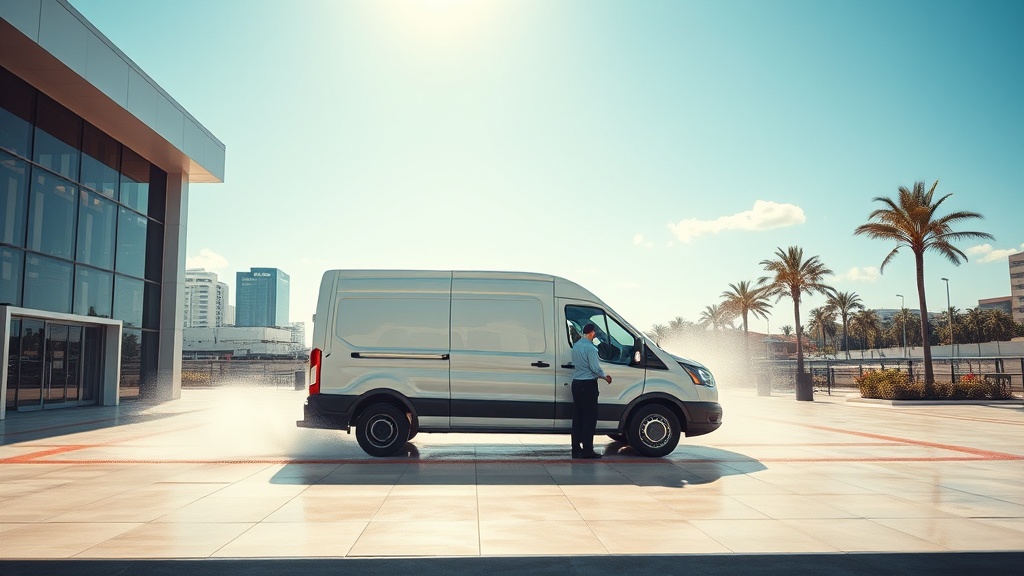 Etapas profissionais de uma lavagem eficiente para vans